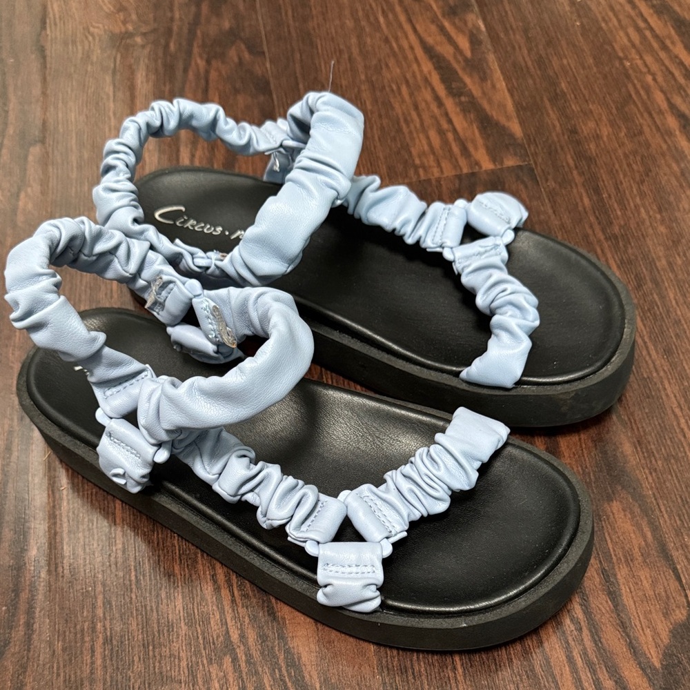 Circus by Sam Edelman Light Blue periwinkle Ruffled Sandals